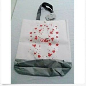 Coke TOTE Bag Purse Hearts Peace Sign Retro Hippie Christmas Gift New